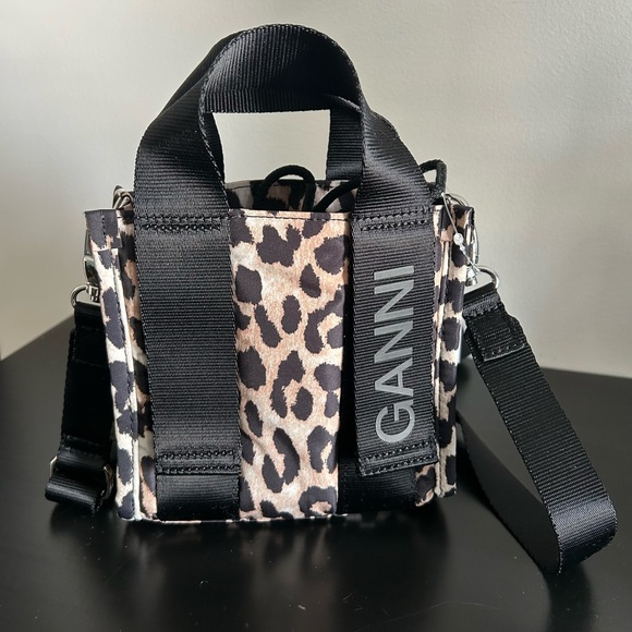 Ganni Handbags - NWT GANNI Leopard Print Mini Tech Tote Bag